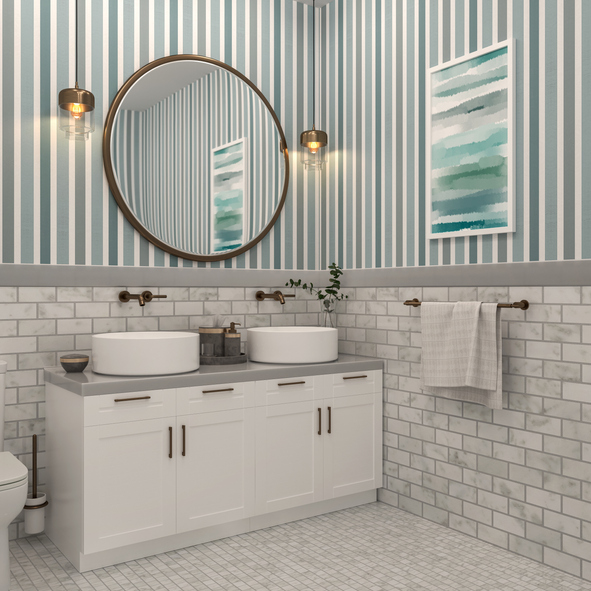 A welcoming style of white-on-white for your bathroom will help set it apart and create a space that you enjoy.